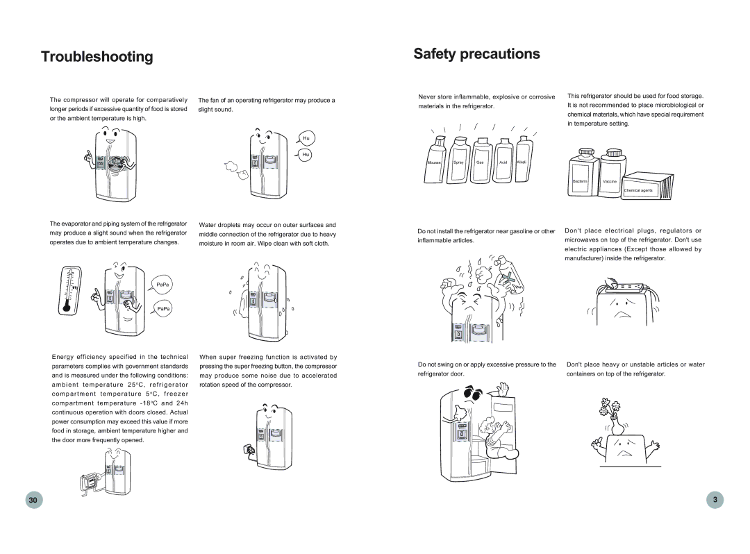 Haier HRF-689FF/ASS, HRF-669FF/ASS operation manual Slight sound 