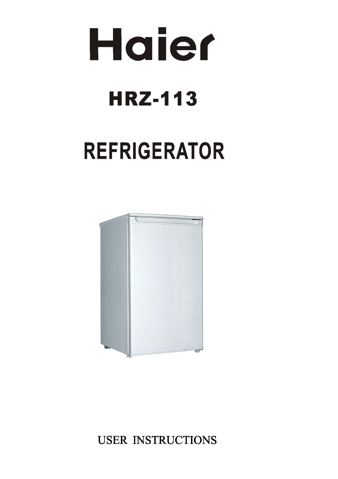 Haier HRZ-113 manual 