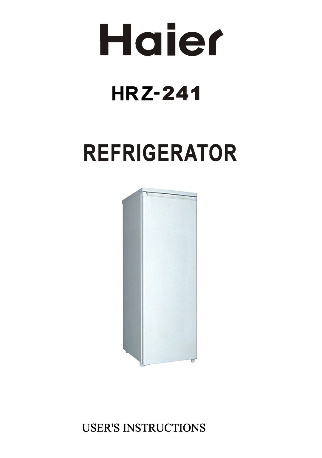 Haier HRZ-241 manual 