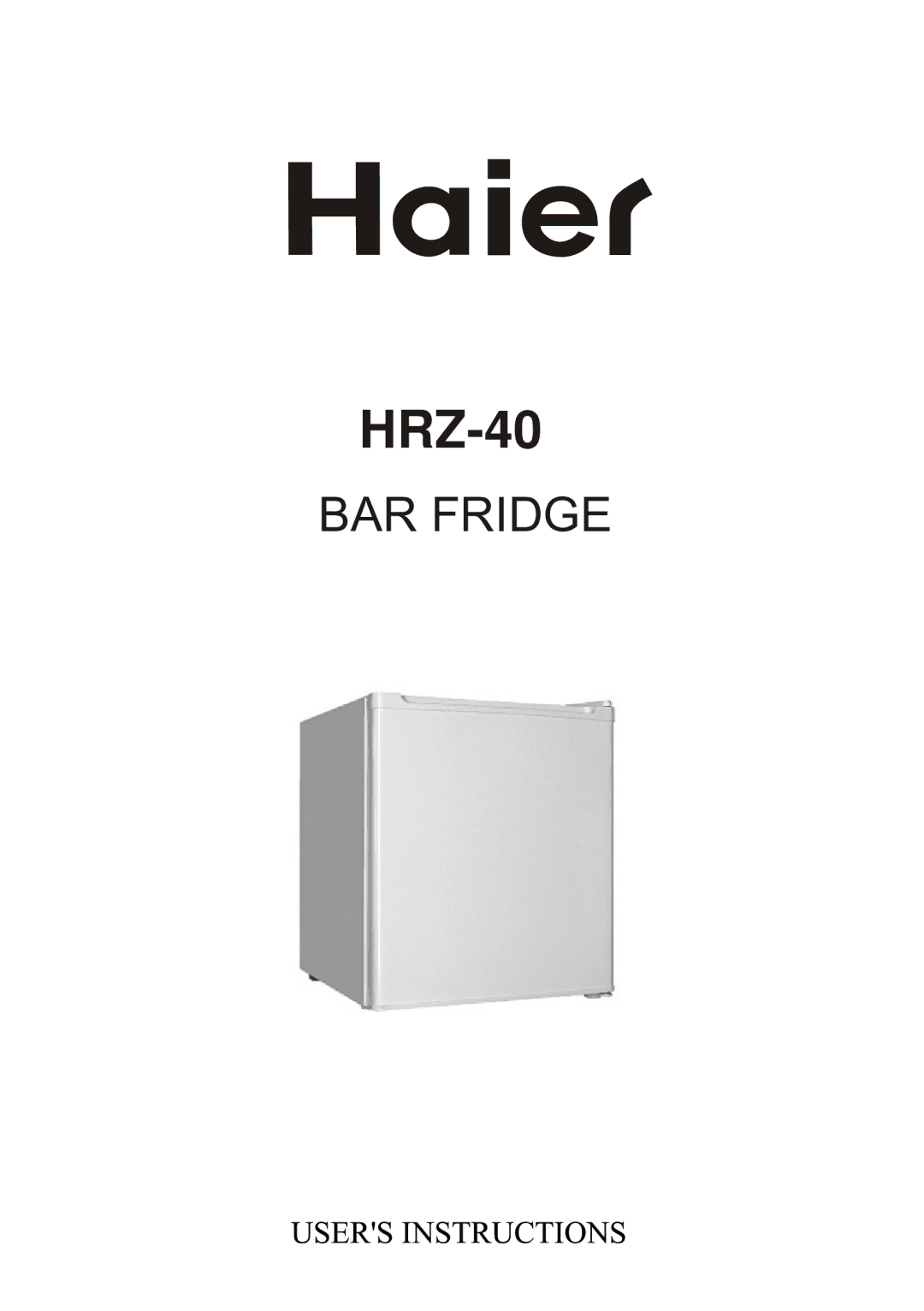 Haier HRZ-40 manual 