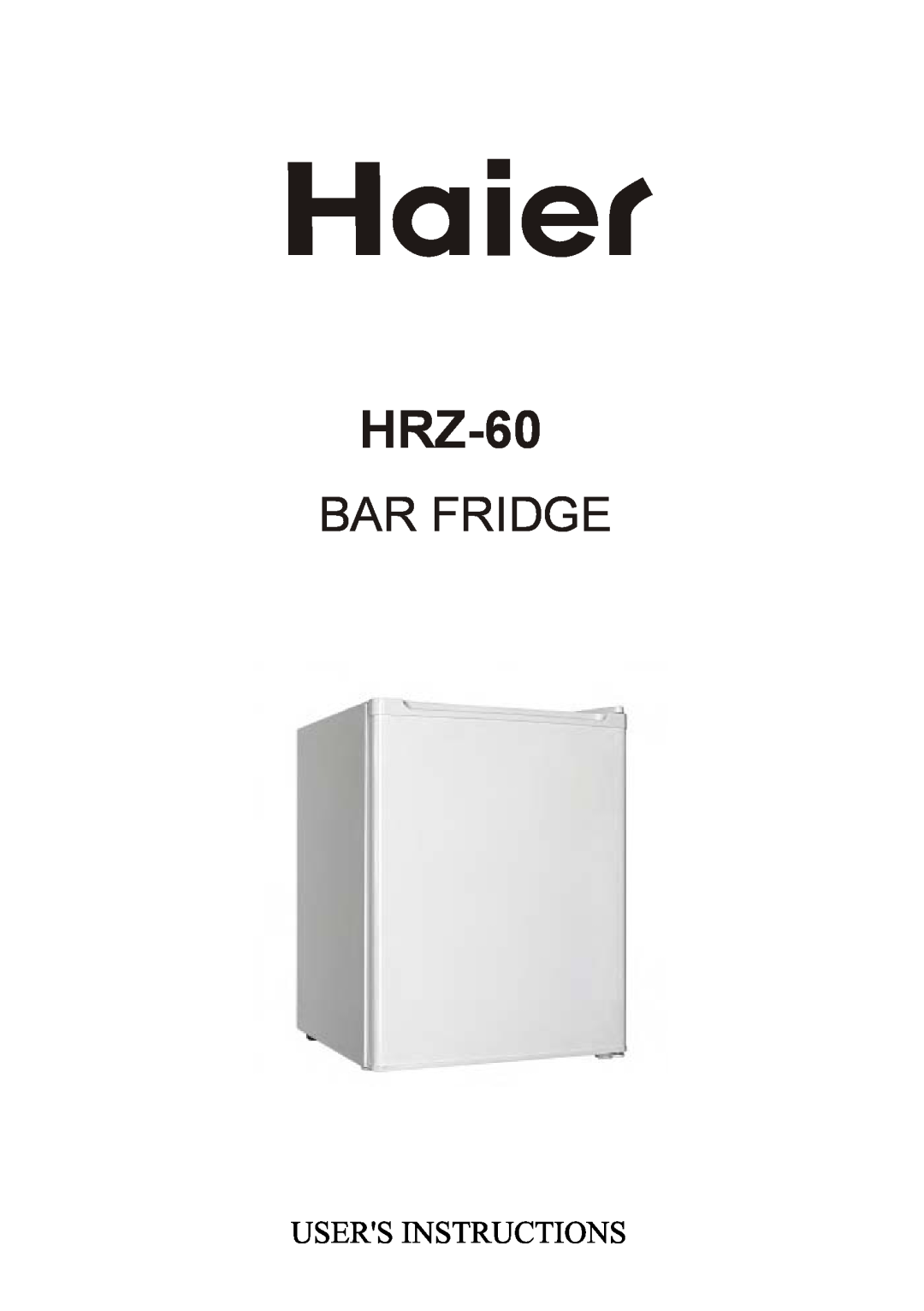 Haier HRZ-60 manual Bar Fridge 
