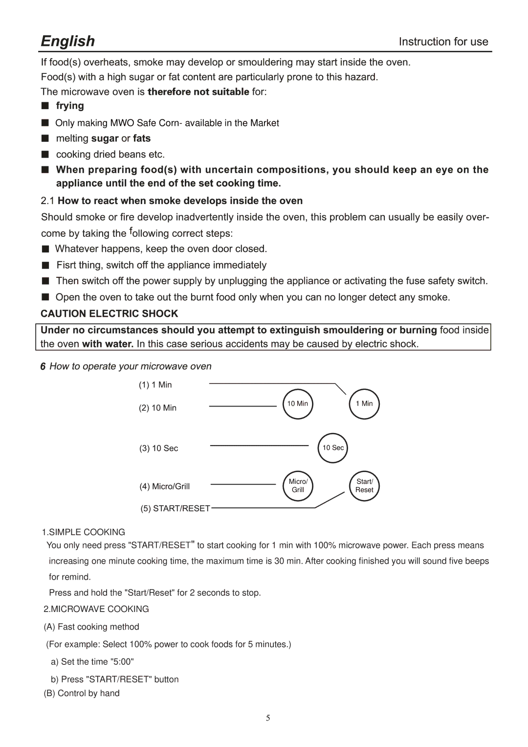 Haier HSC-1770EG owner manual Only making MWO Safe Corn- available in the Market 