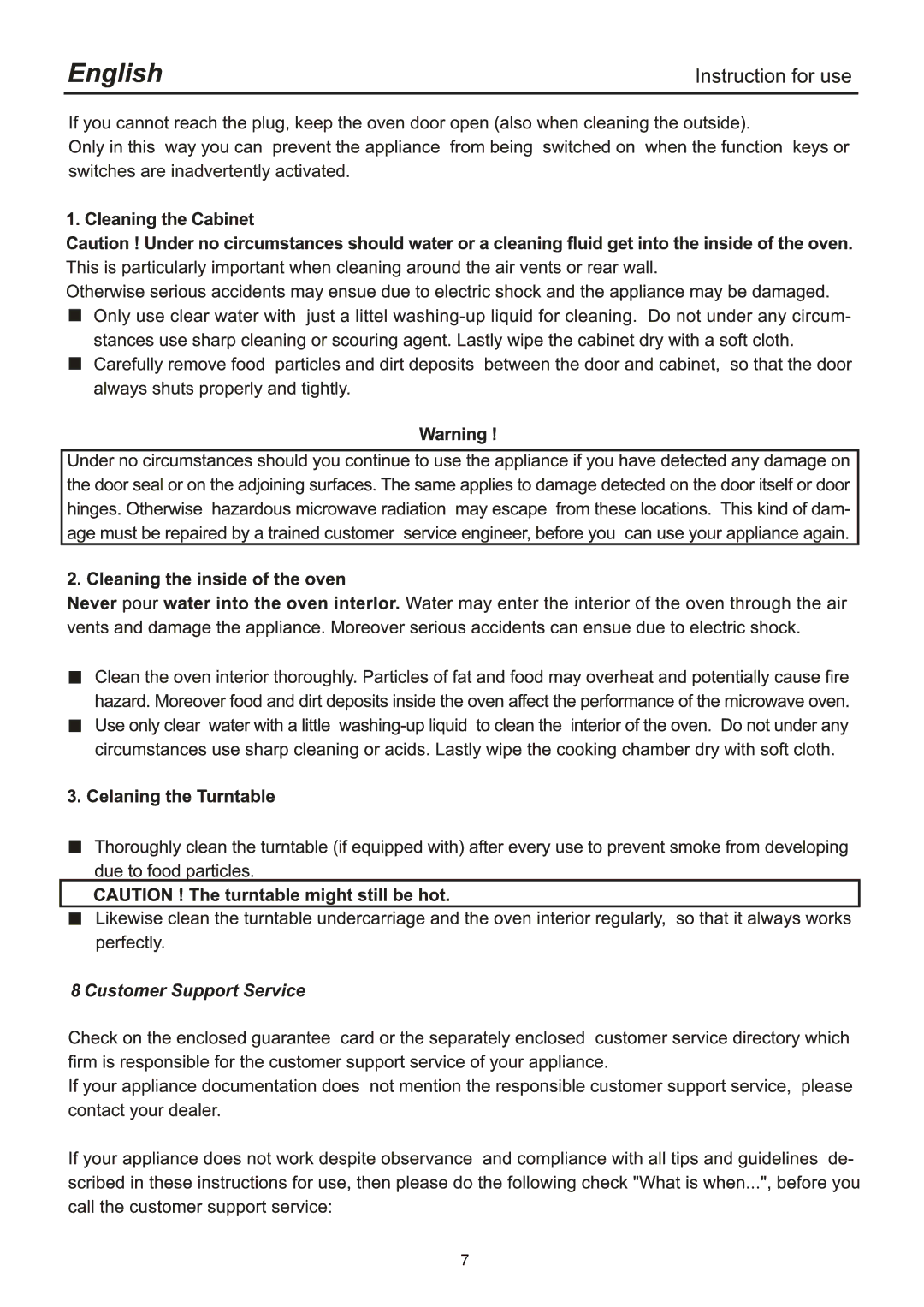 Haier HSC-1770EG owner manual 