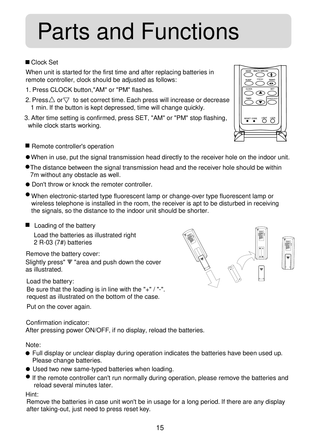 Haier HSM09HS03, 2HUM18H03, HSM12HS03, HSU-09R04, HSU-12R04, HSU-18R04, HSU-24R04 operation manual Fresh POWER/SOFT 