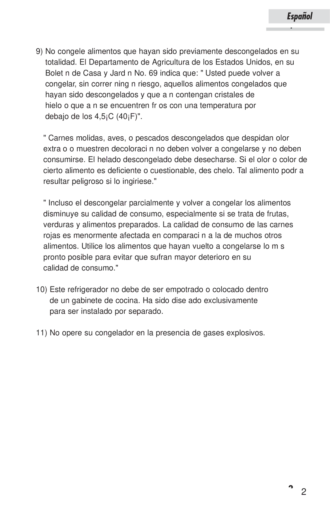 Haier HSP03WNAWW user manual Español 