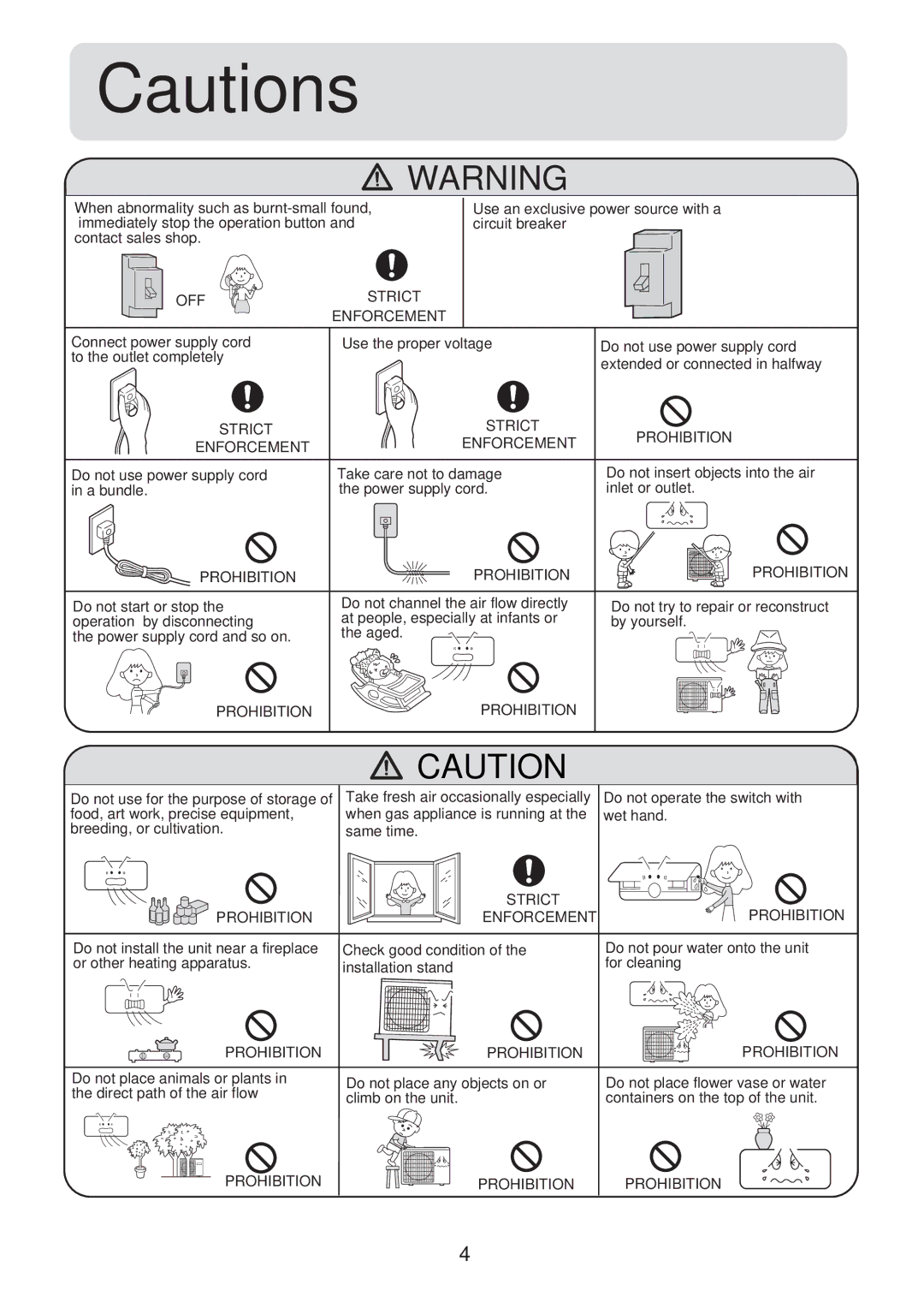 Haier HSU-07HV03, HSU-09HV03, HSU-12HV03, HSU-18HV03, HSU-22HV03, HSU-12HVB03 operation manual OFF Strict Enforcement 