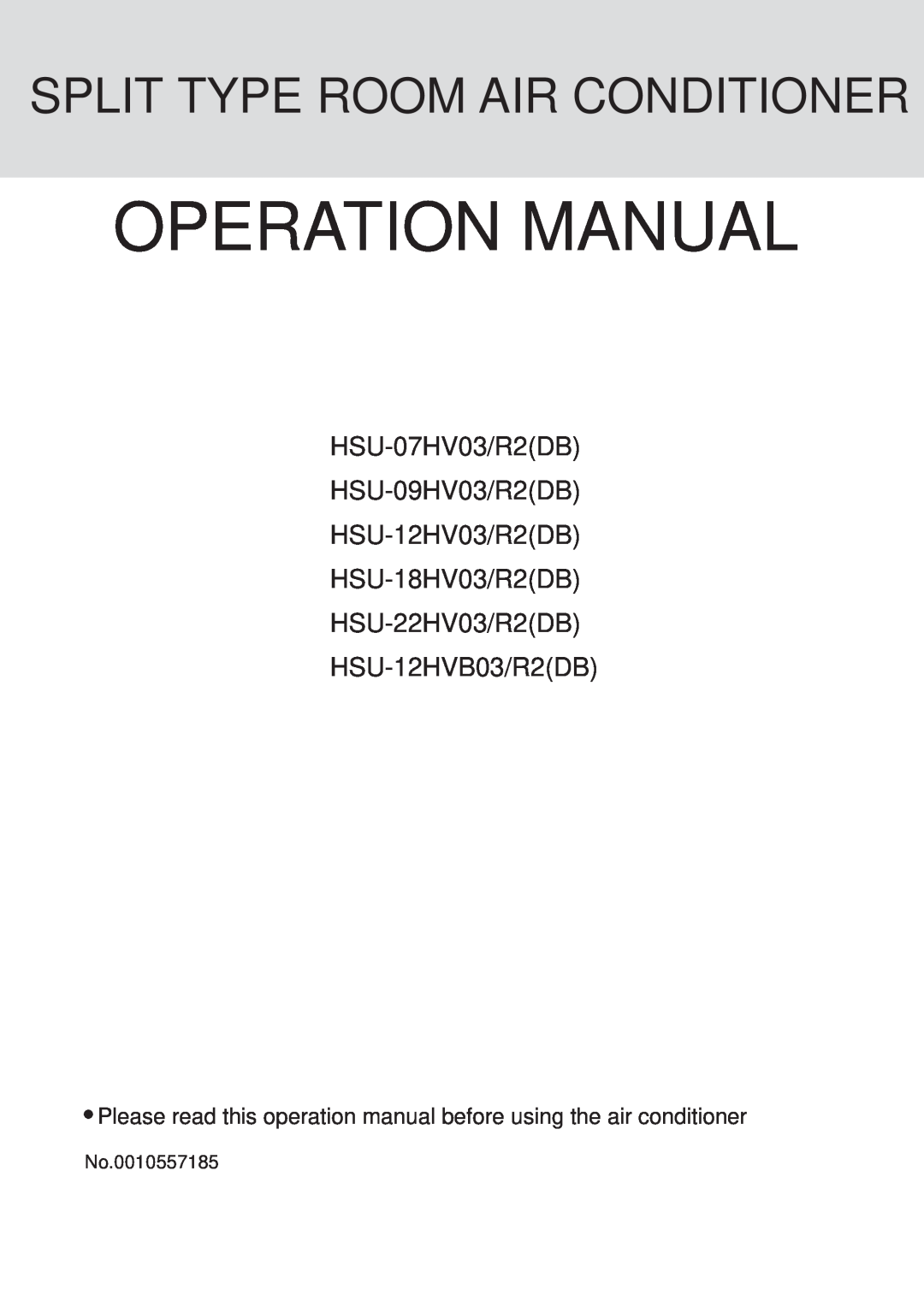 Haier HSU-07HV03, HSU-09HV03, HSU-12HV03, HSU-18HV03, HSU-22HV03, HSU-12HVB03 operation manual Operation Manual 