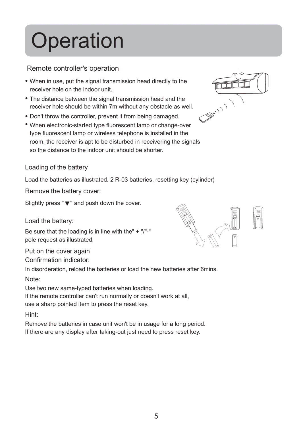 Haier HSU-09HEA03/(BP), HSU-12HEA03/(BP), 0010518526 operation manual Operation, Remote controllers operation 