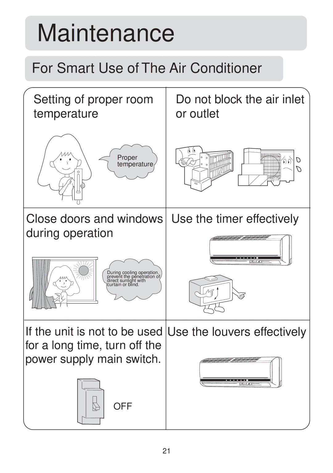 Haier HSU-09HS03/R2(DB) operation manual Setting of proper room, Temperature Or outlet 