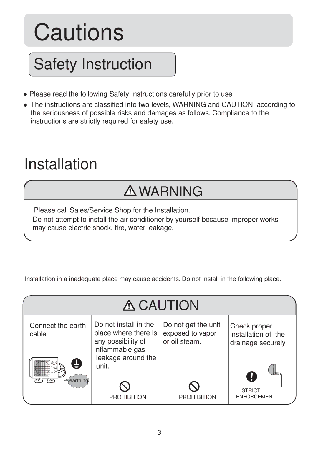 Haier HSU-09HS03/R2(DB) operation manual Safety Instruction 