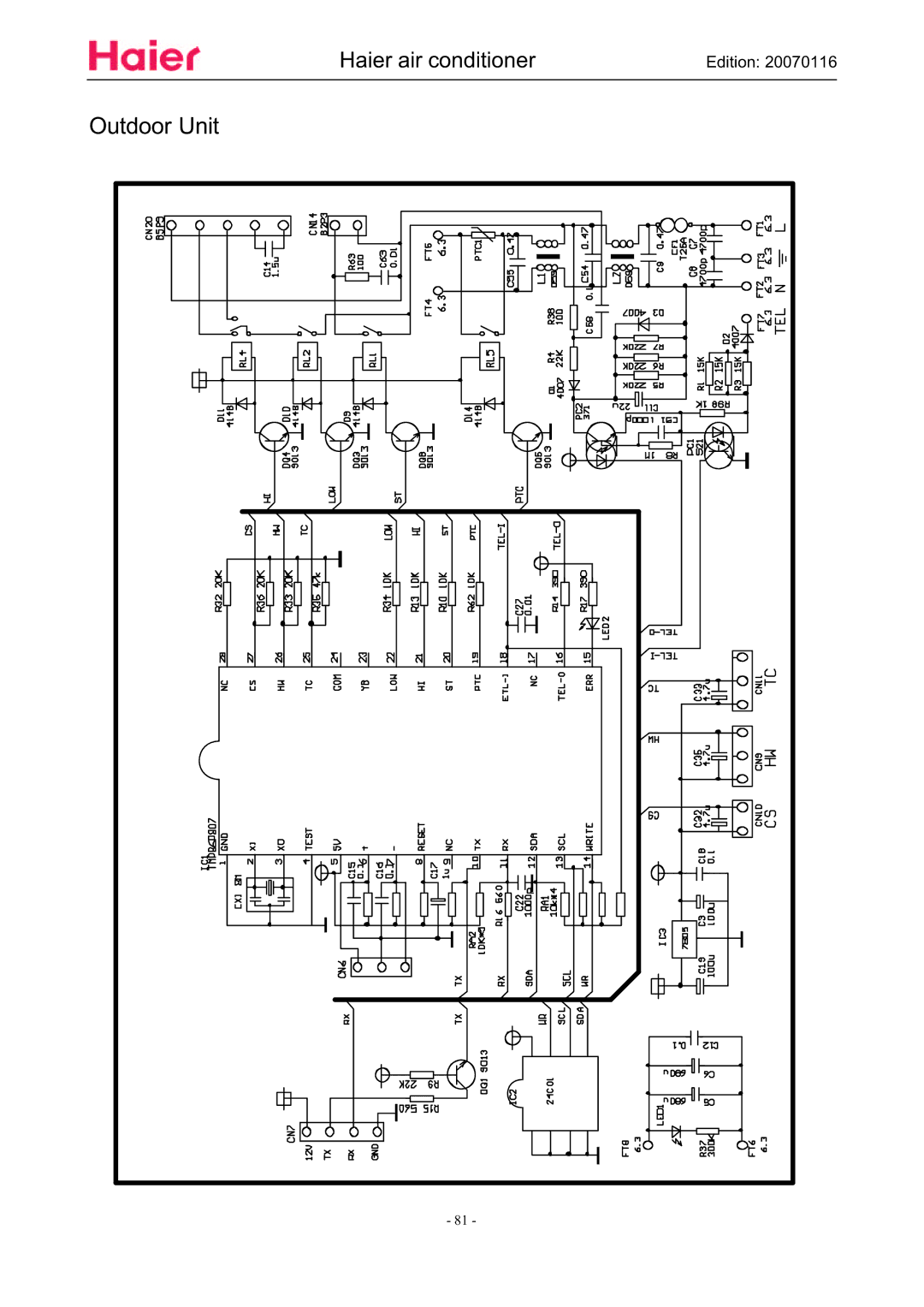 Haier HSU-12HSA03/R2(DB), HSU-09HSA03/R2(DB) manual Outdoor Unit 