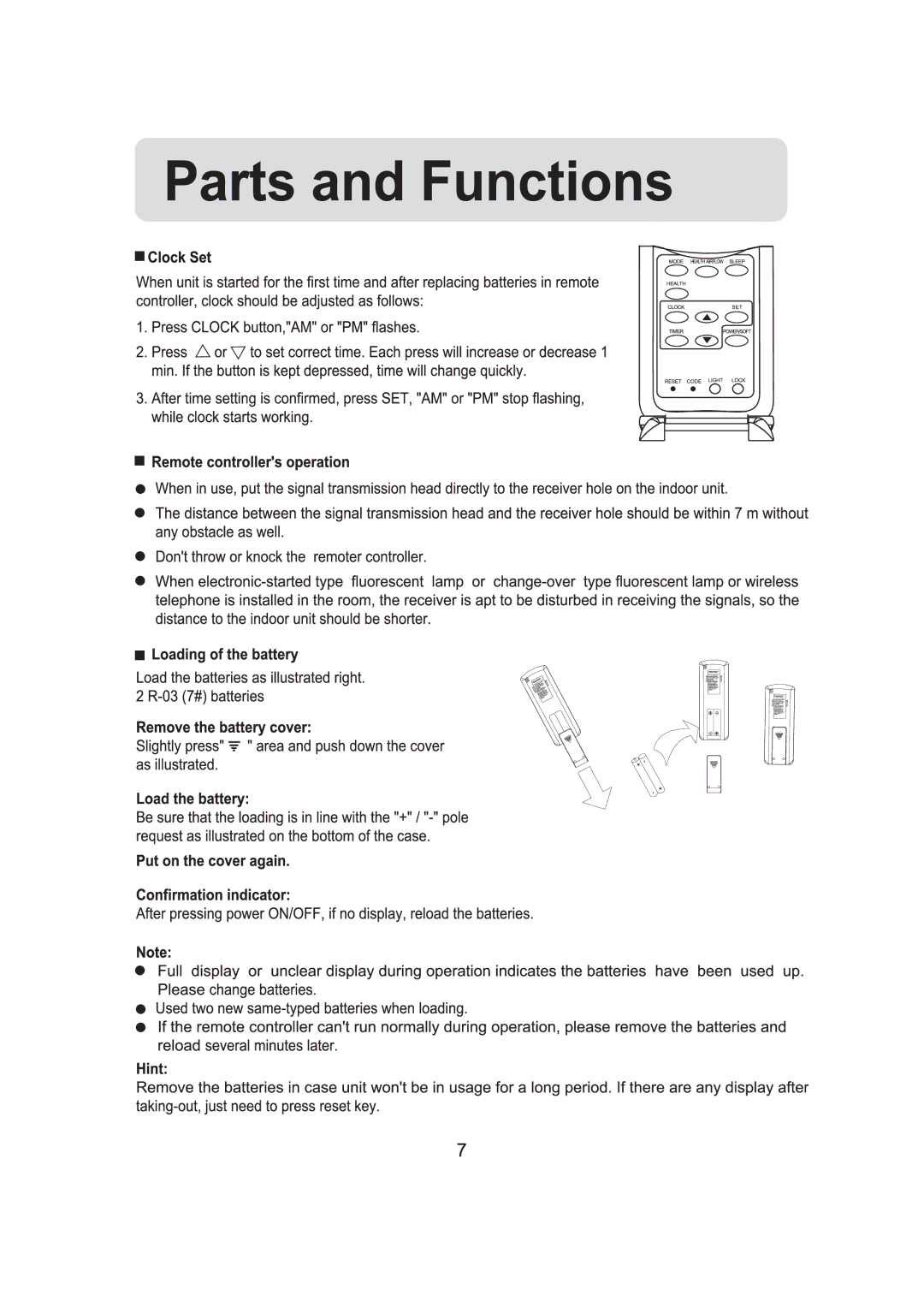 Haier HSU-12RK03/R2, HSU-09RK03/R2, HSU-07RK03/R2 manual 