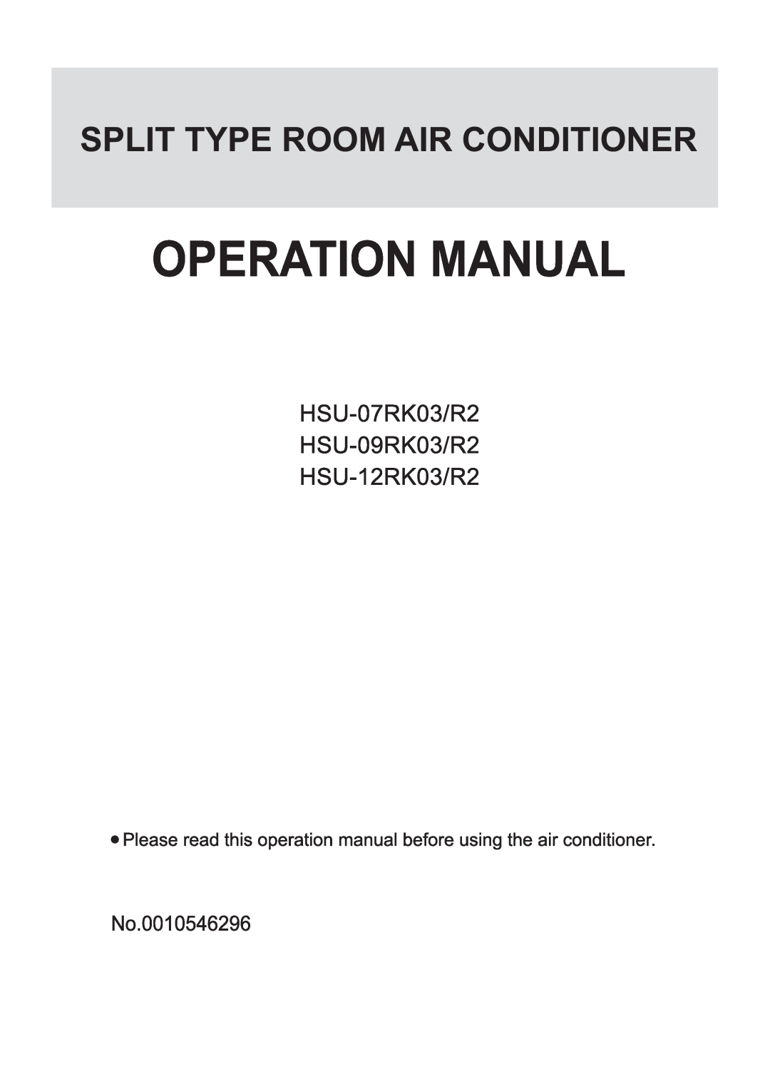 Haier HSU-07RK03/R2, HSU-09RK03/R2, HSU-12RK03/R2 manual 