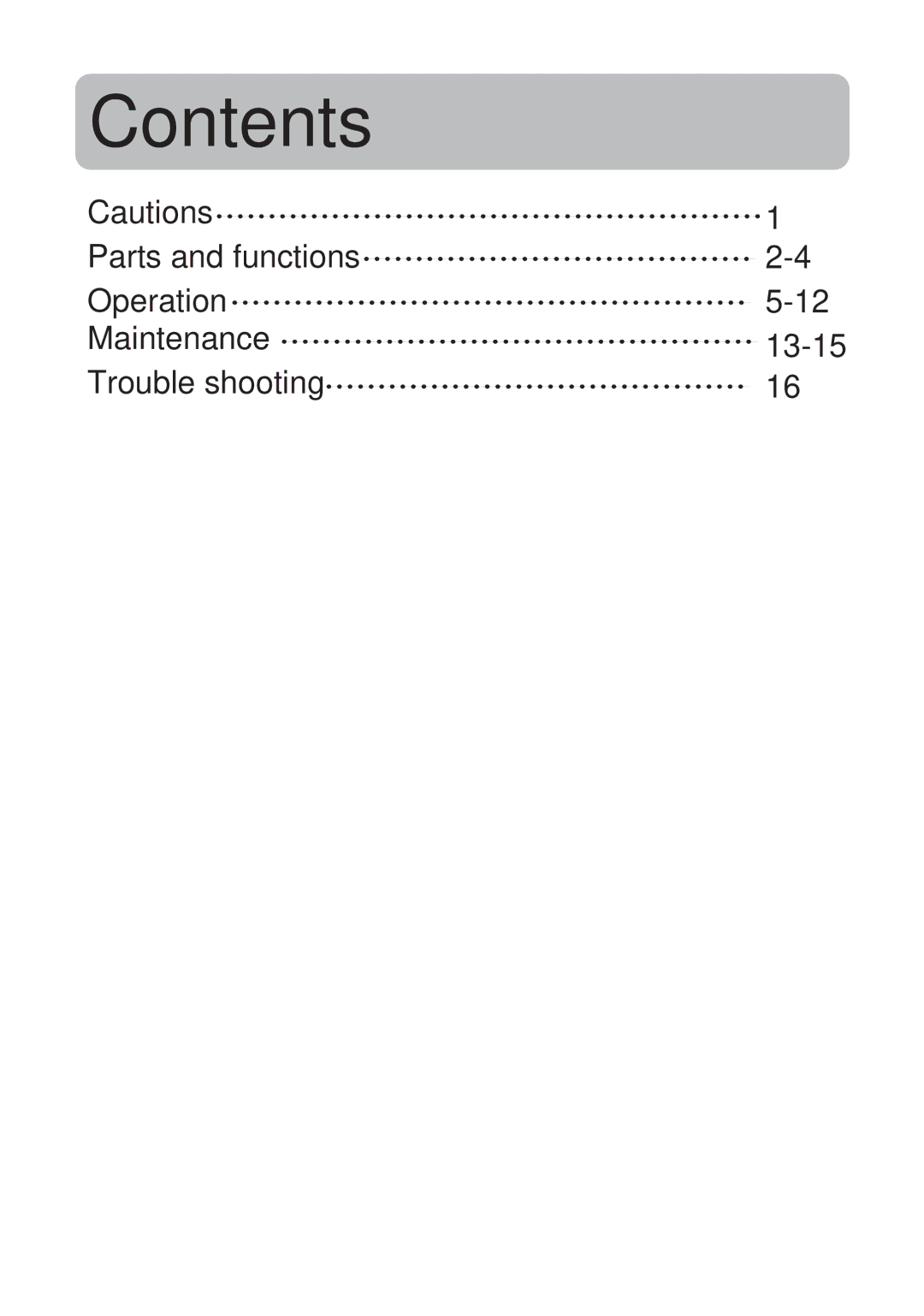 Haier HSU-189M07, HSU-129M07, HSU-119M07, HSU-229M07 operation manual Contents 