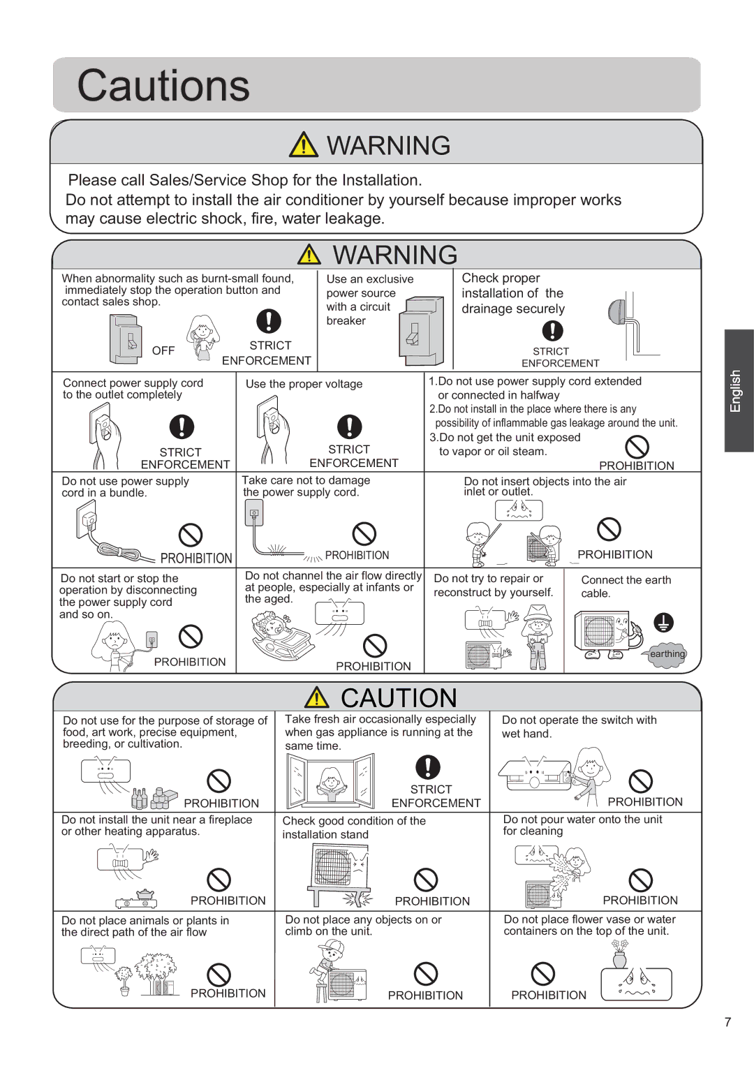 Haier 0010530627, HSU-24HEK03/R2 operation manual Check proper, Installation, Drainage securely 