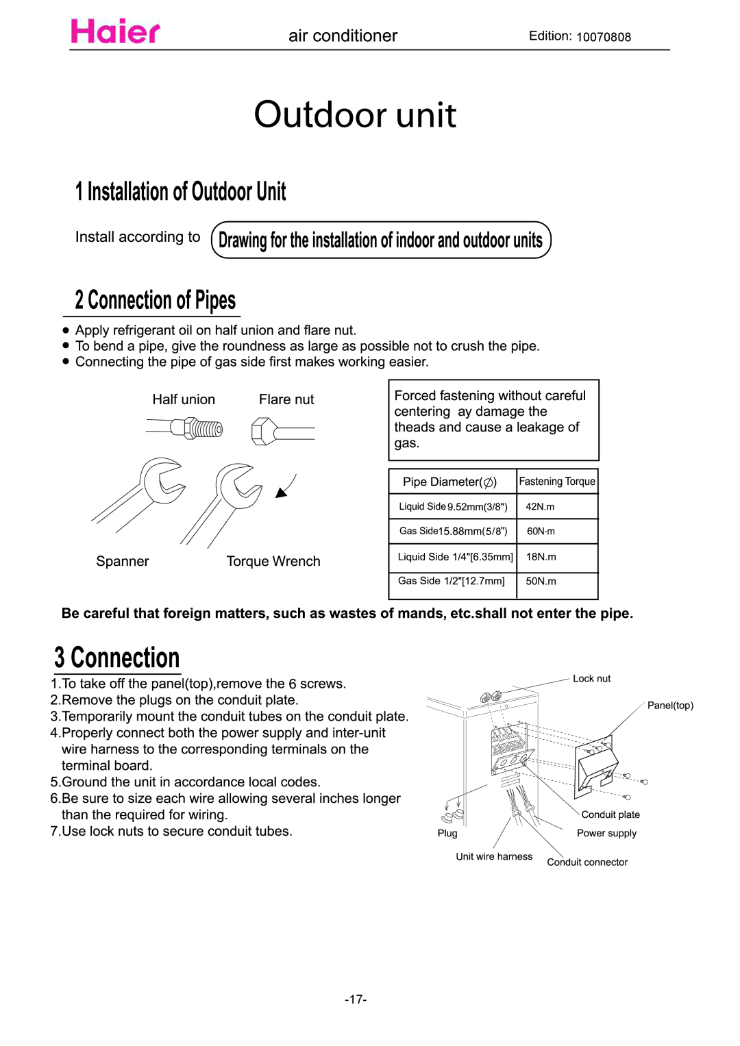 Haier HSU18VH7 manual 10070808 