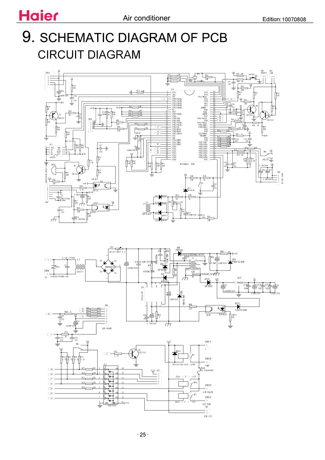 Haier HSU18VH7 manual Circuit Diagram 