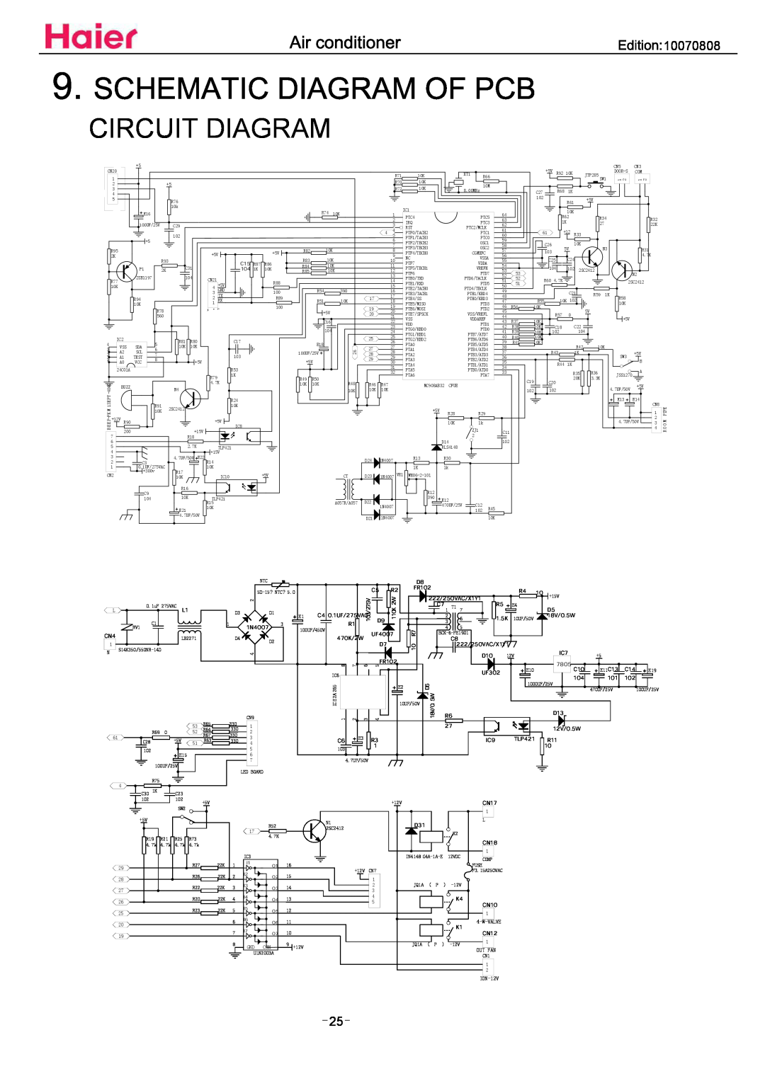 Haier HSU18VH7 manual Circuit Diagram 