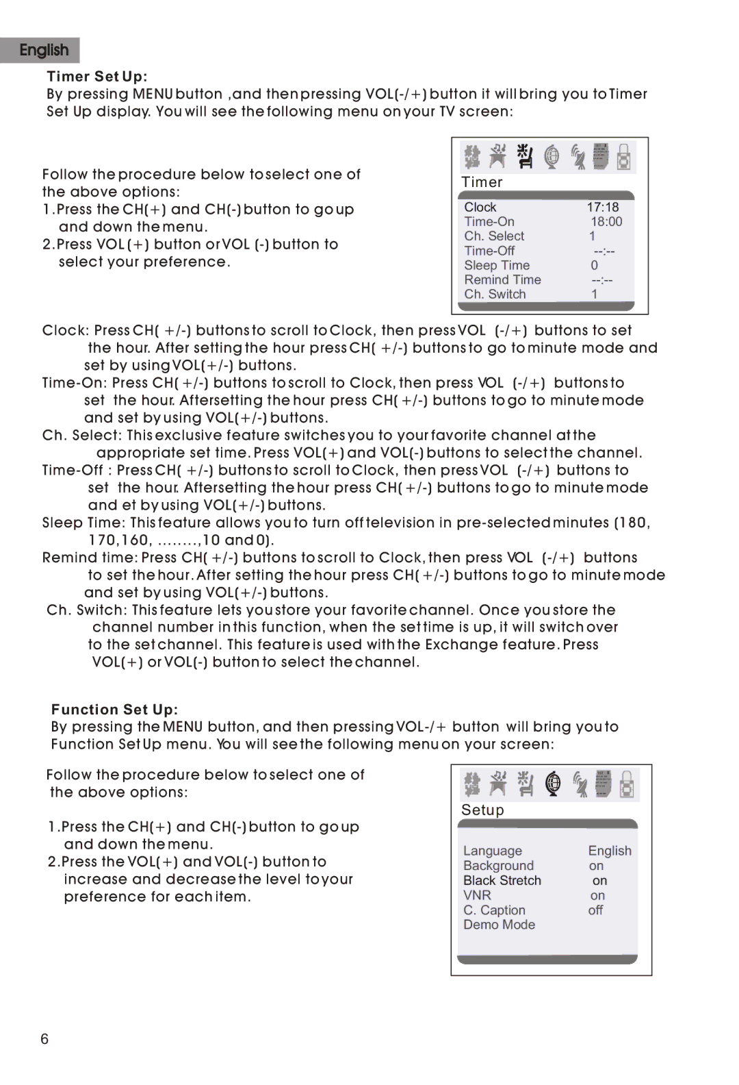 Haier HTAR14, HTAR21B, HTAF21B manual Timer Set Up 