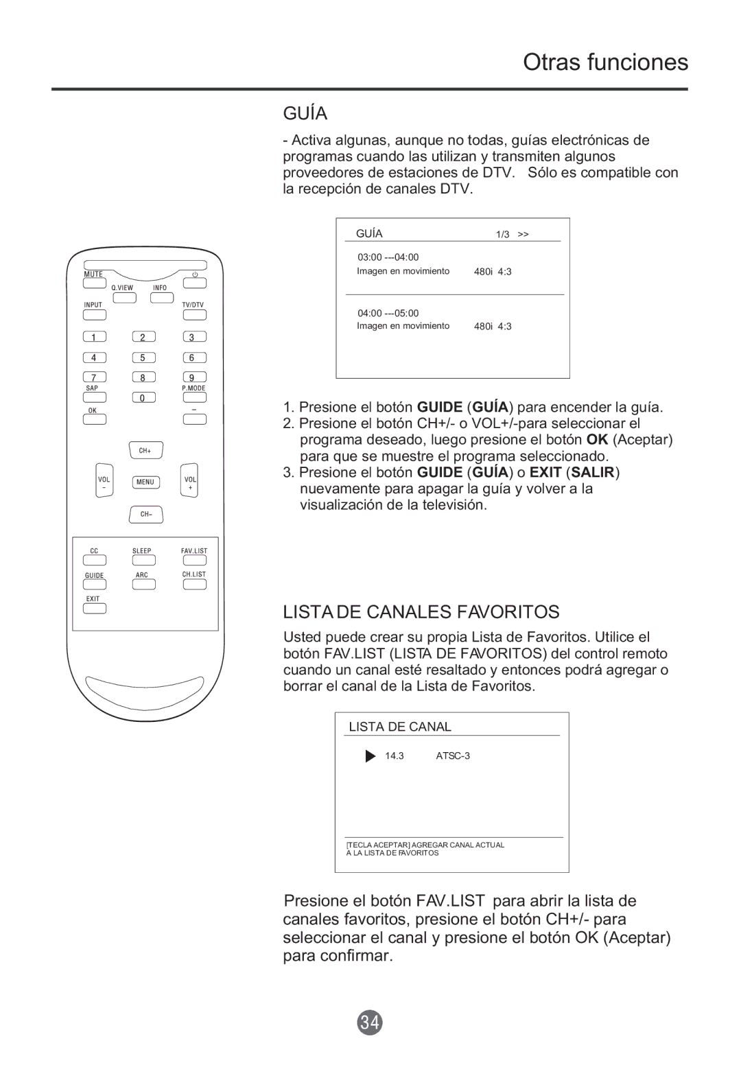 Haier HTF201, HTR20 owner manual Otras funciones, Guía 