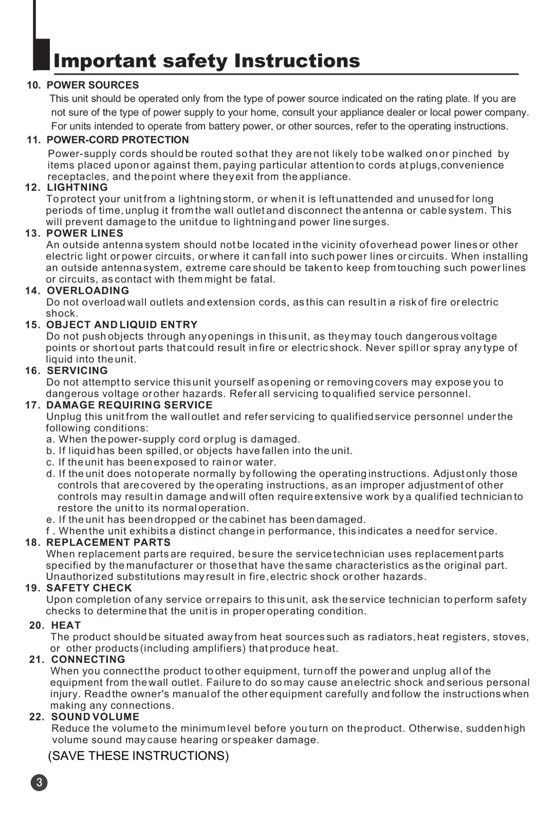 Haier HTF21S32 user manual Power Sources 