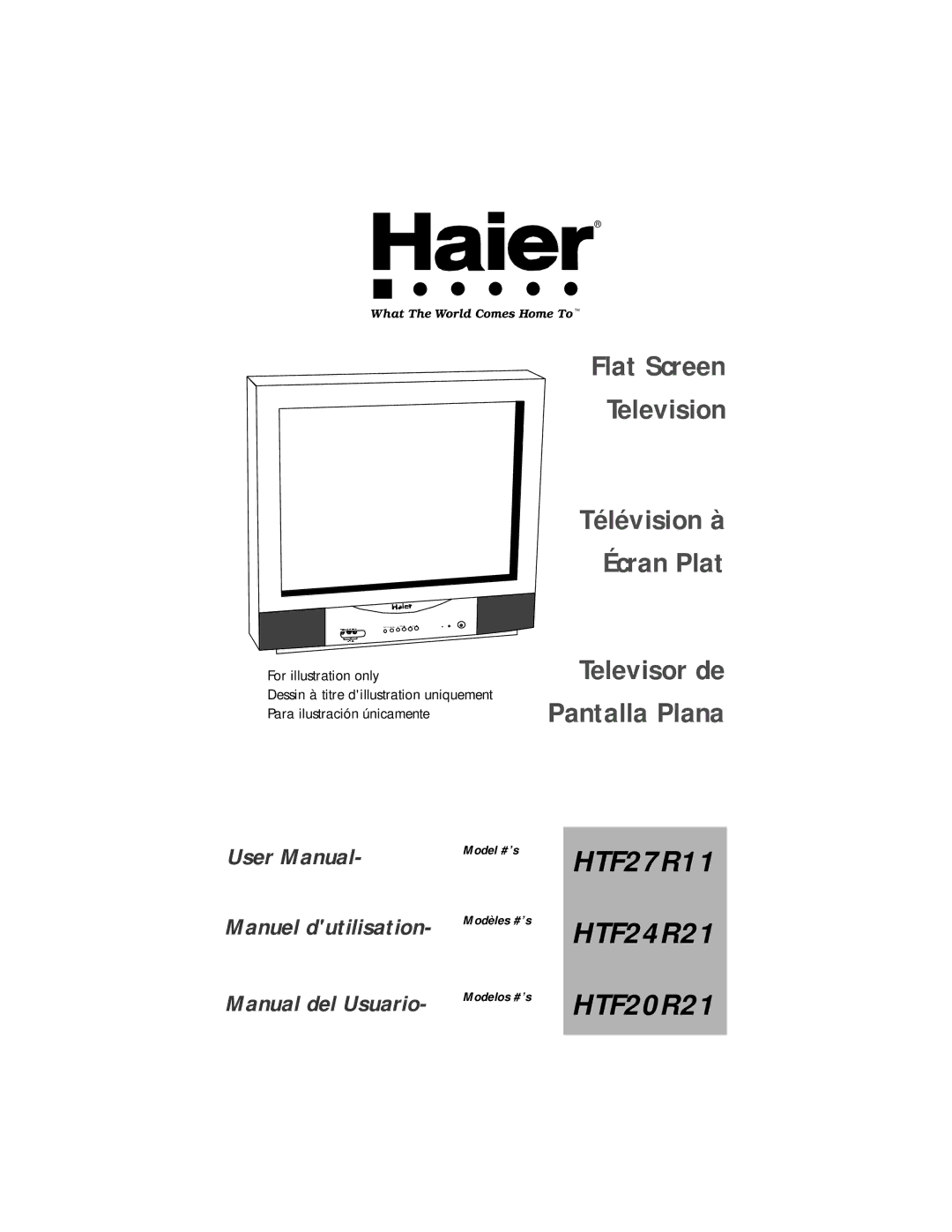 Haier HTF20R21, HTF24R21 user manual HTF27R11 