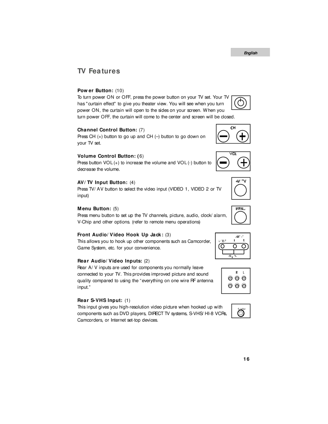 Haier HTF24R21, HTF27R11, HTF20R21 user manual TV Features 