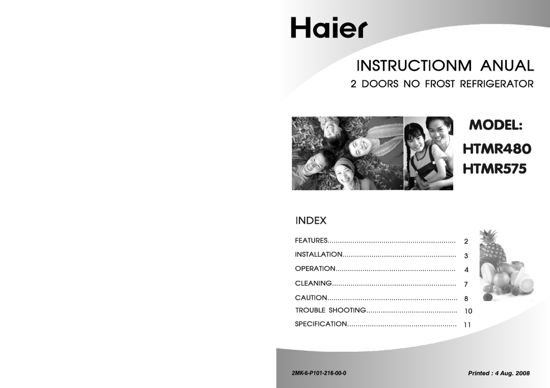 Haier HTMR480, HTMR575 instruction manual Instructionanul 