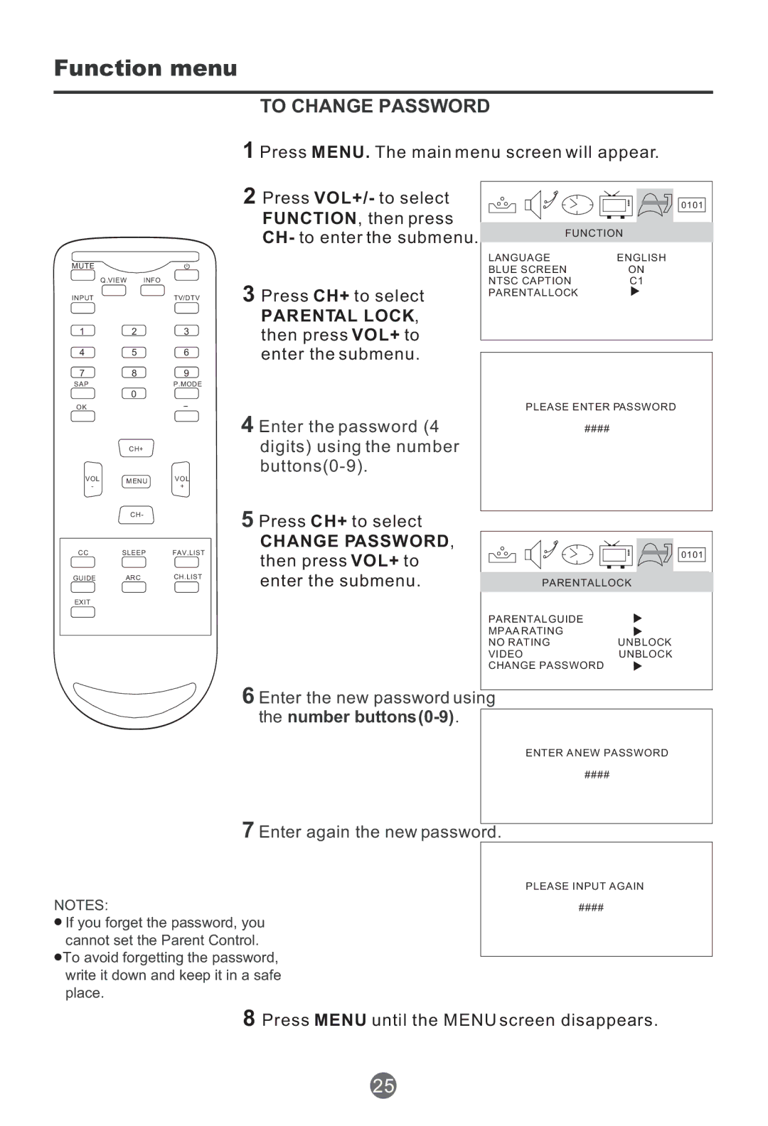 Haier HTR13 owner manual To Change Password 