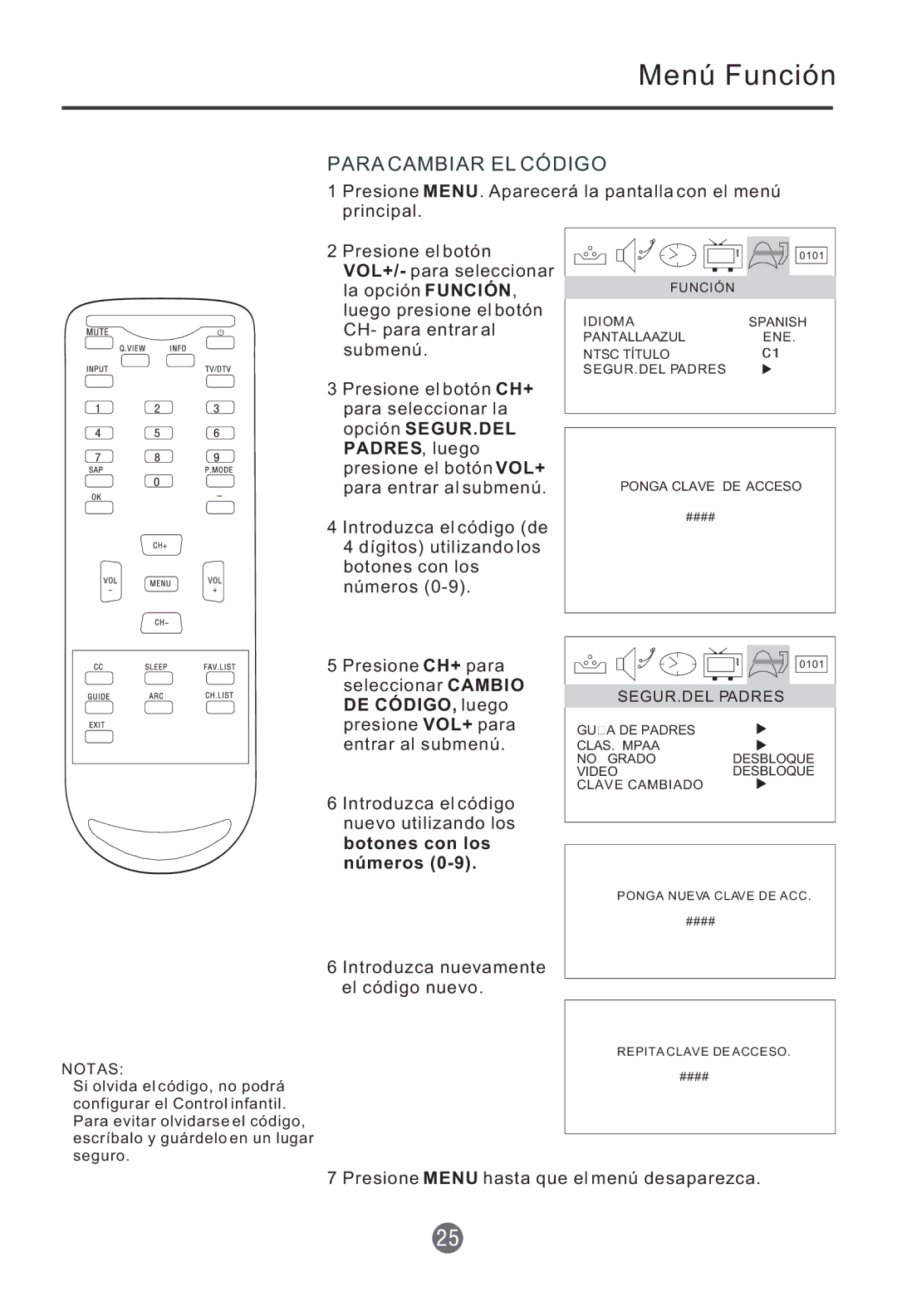 Haier HTR13 owner manual Para Cambiar EL Código 