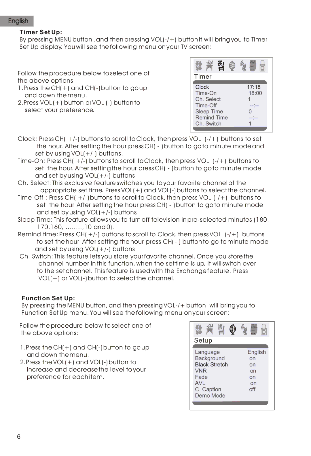 Haier HTR21S34 manual Timer Set Up, Function Set Up 