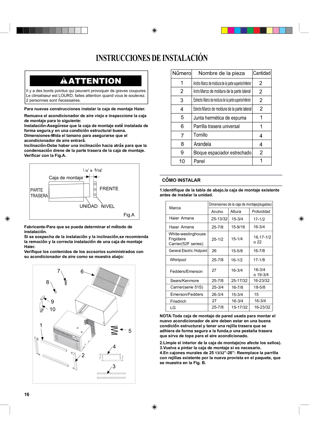 Haier HTWR08XCK, HTWR12VCK, HTWR12XCK, HTWR10XCK, HTWR10VCK manual Instruccionesdeinstalación, Como Instalar 