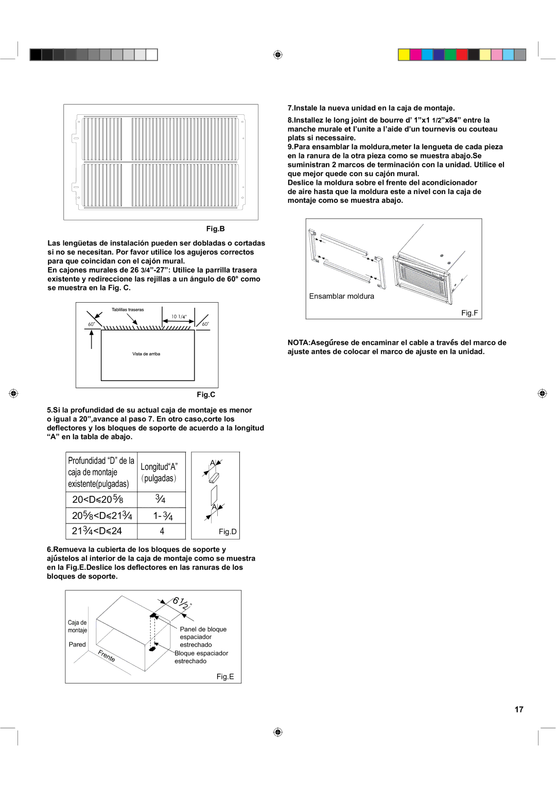 Haier HTWR12XCK, HTWR12VCK, HTWR08XCK, HTWR10XCK, HTWR10VCK manual Fig.C, Ensamblar moldura 