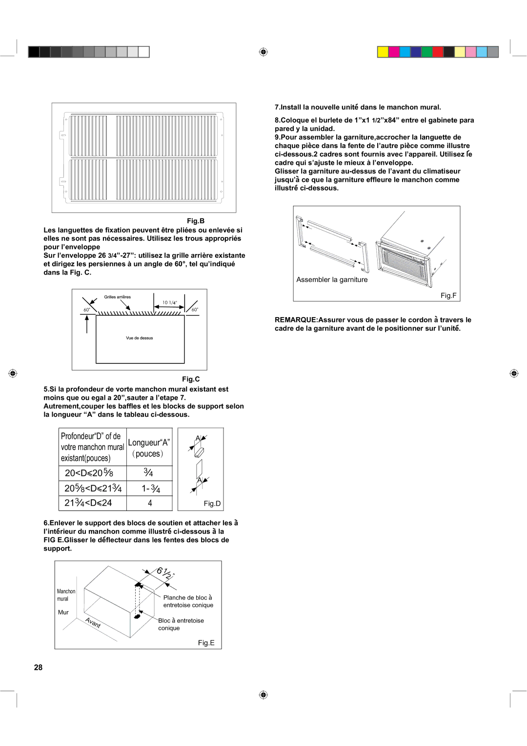 Haier HTWR10XCK, HTWR12VCK, HTWR08XCK manual Glisser la garniture au-dessus de I’avant du climatiseur, Assembler la garniture 