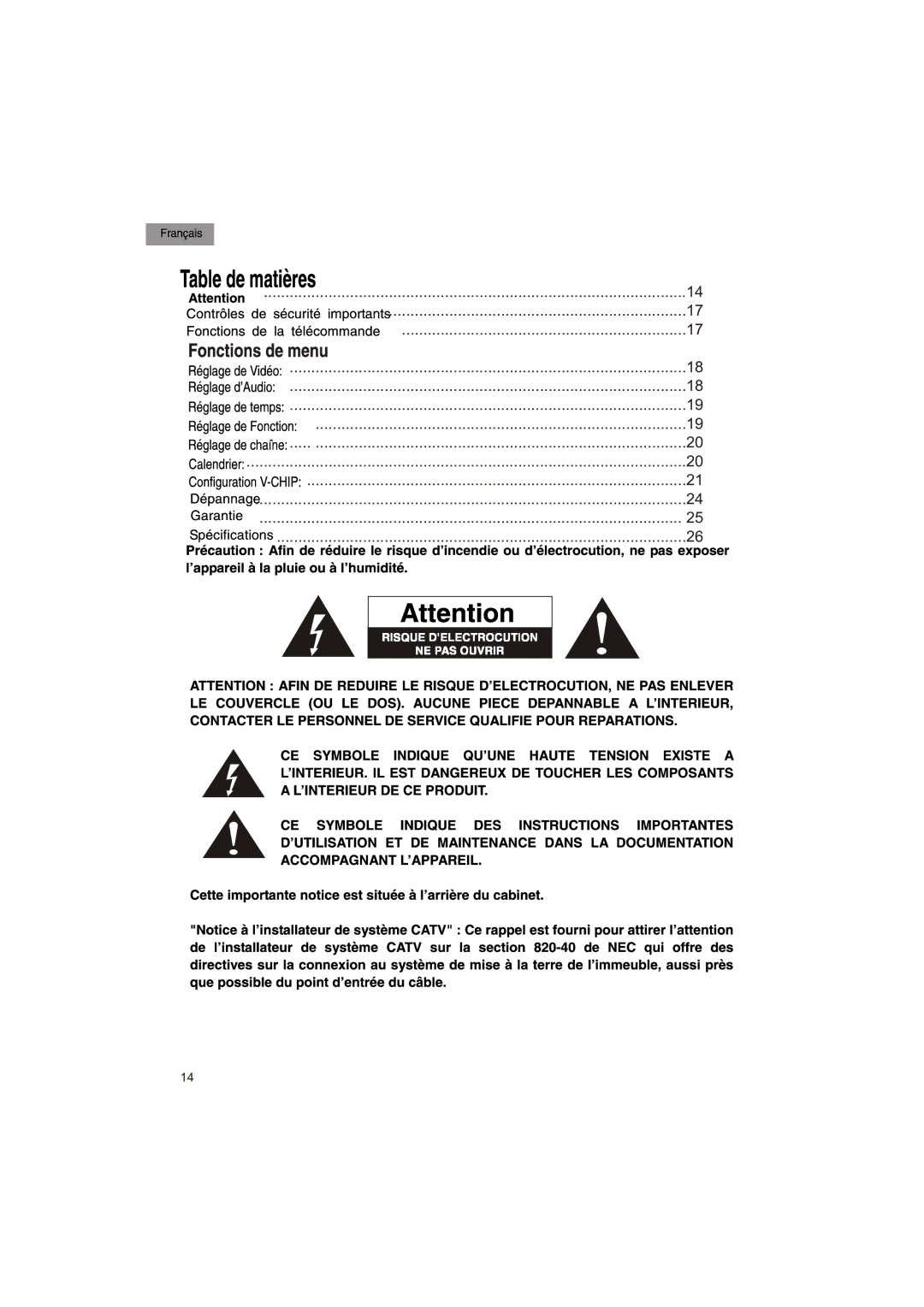 Haier HTX25S31, HTX29S31S, HTX34S31 manual 