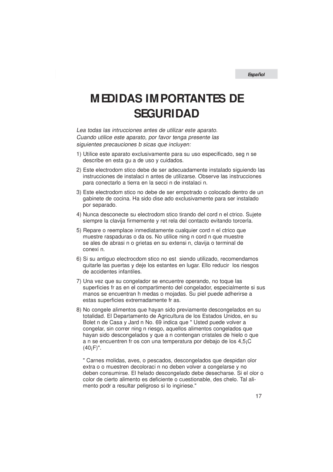 Haier HUM013EA user manual Medidas Importantes DE Seguridad 