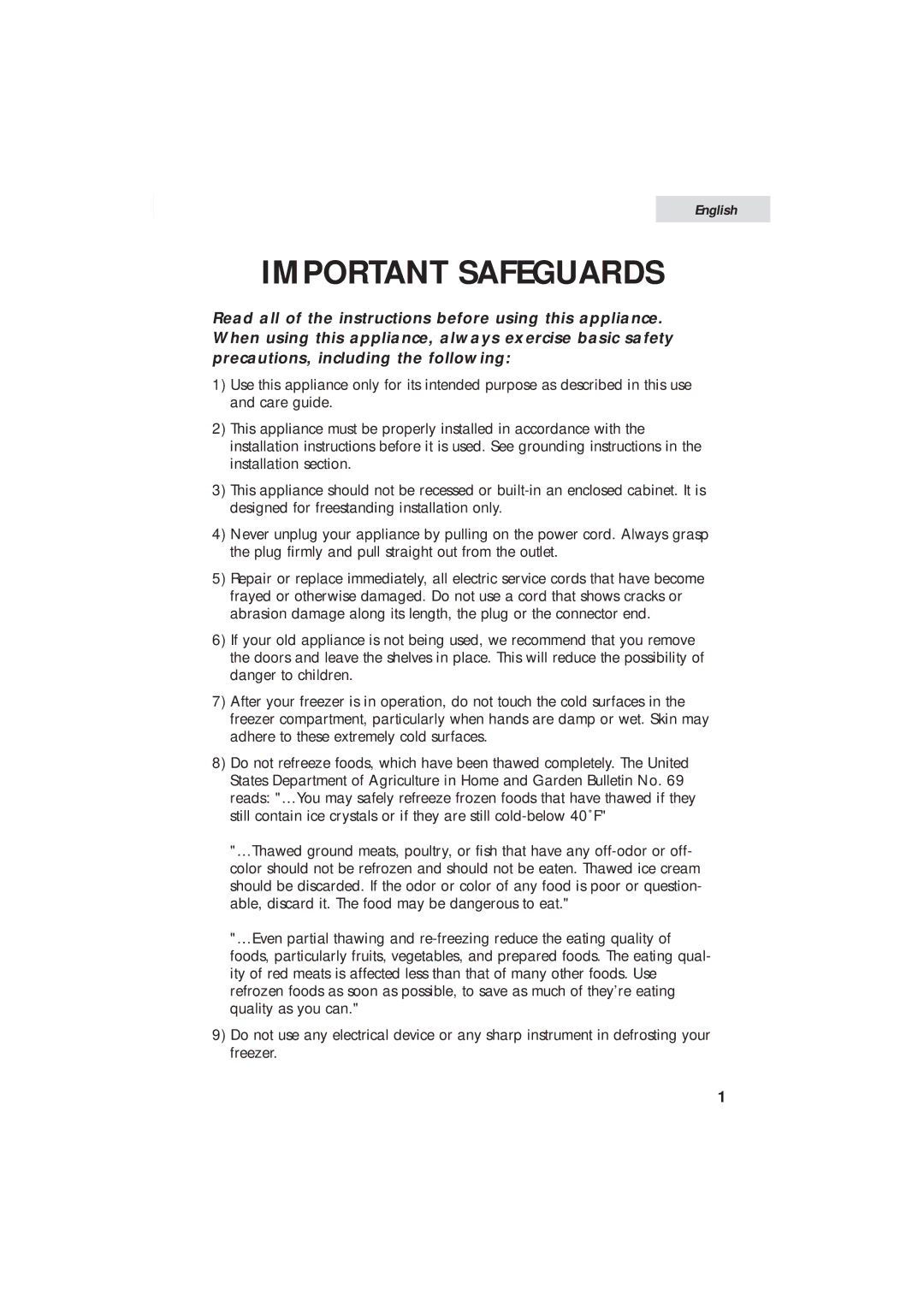 Haier HUM013EA user manual Important Safeguards 