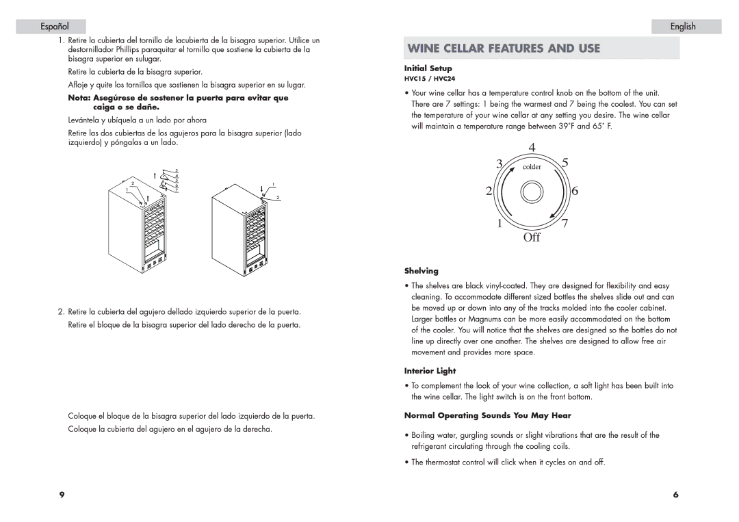 Haier HVC15 manual 