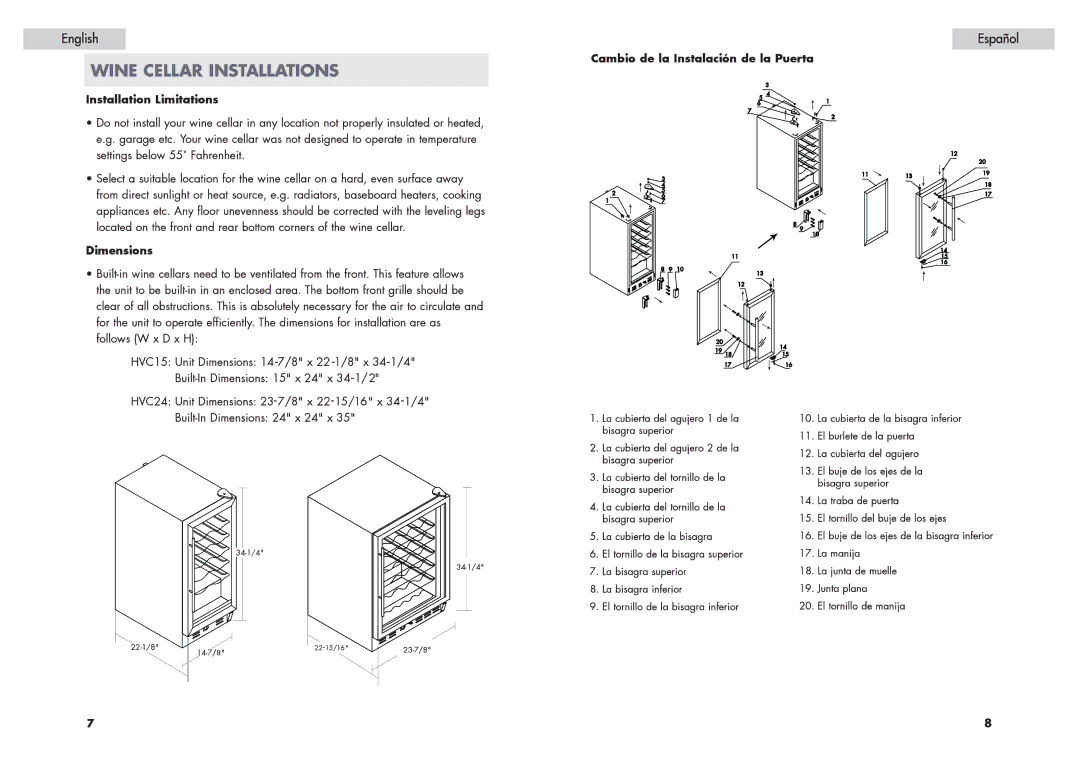 Haier HVC15 manual 