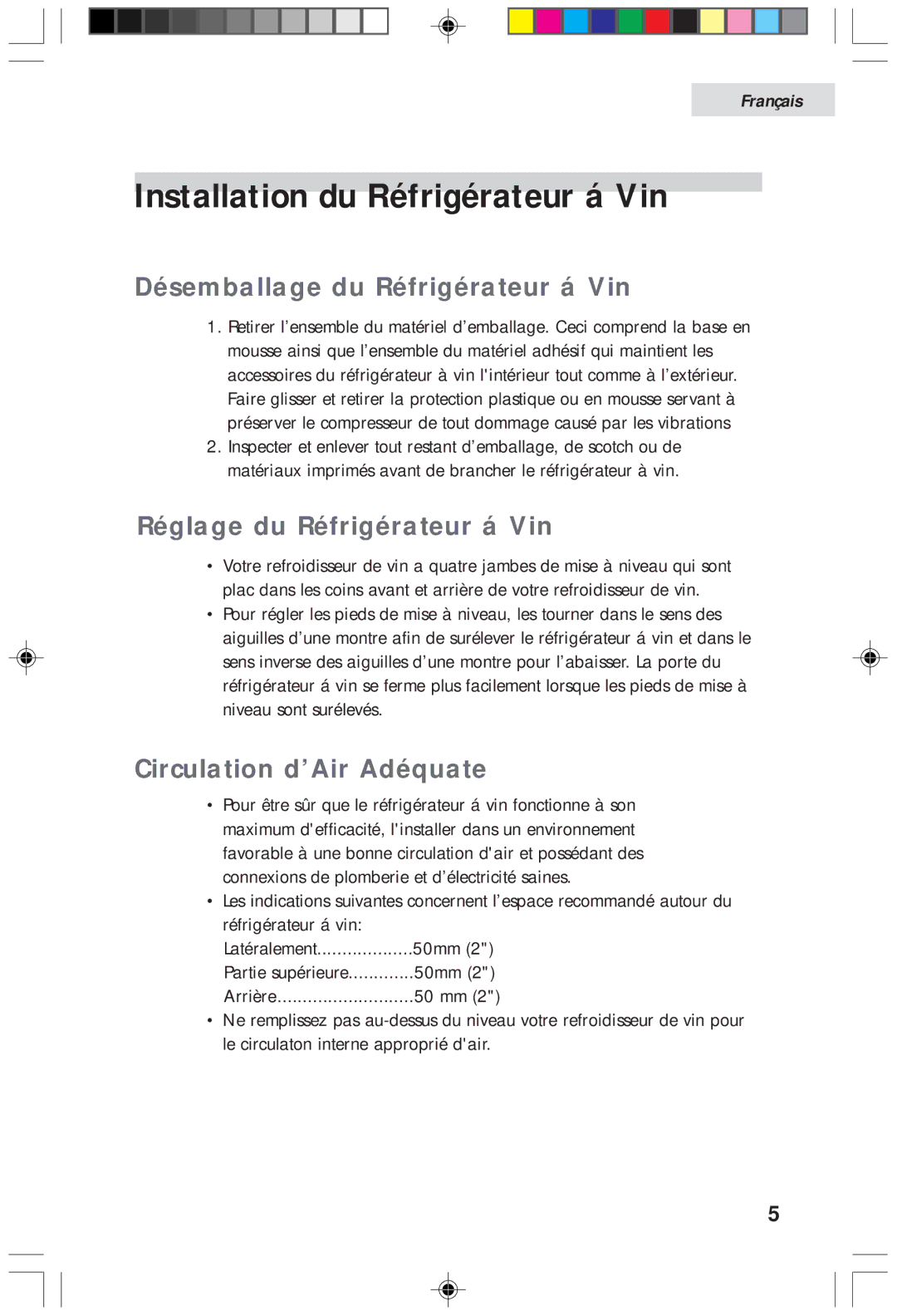 Haier HVFM20A, HVF020A user manual Installation du Réfrigérateur á Vin, Désemballage du Réfrigérateur á Vin 