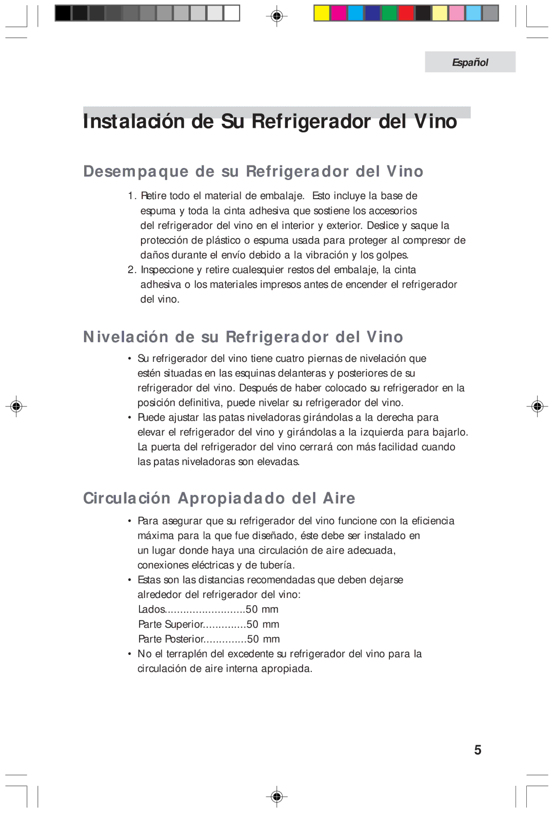 Haier HVFM20A, HVF020A user manual Instalación de Su Refrigerador del Vino 