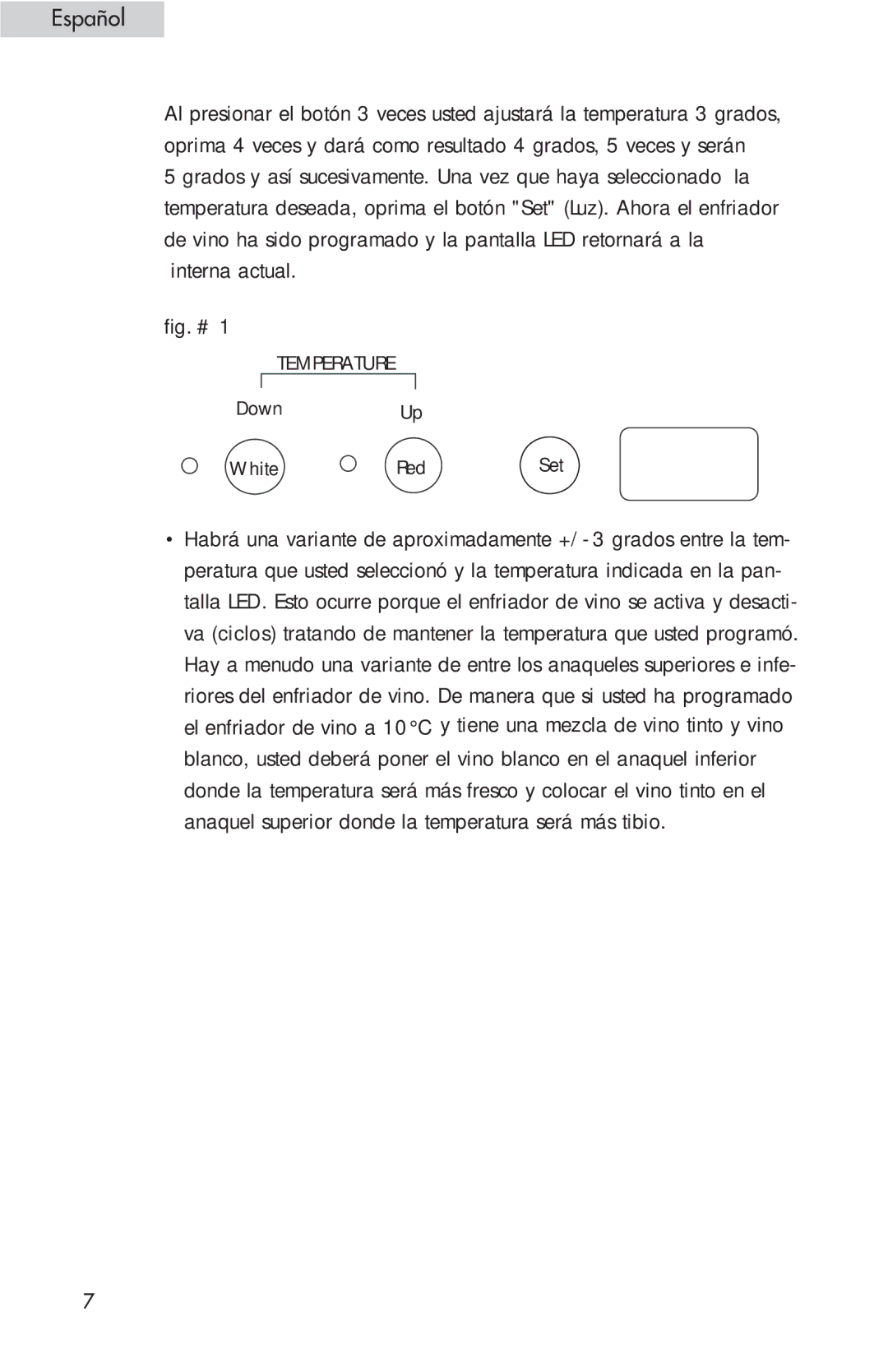 Haier HVFE024BBB user manual Temperature 