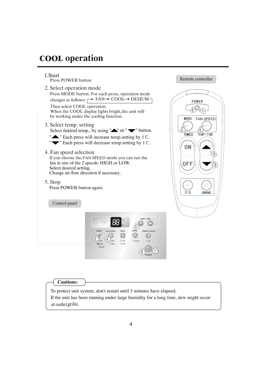 Haier 0010515690, HW-12LN03, HW-09LN03 manual Cool 