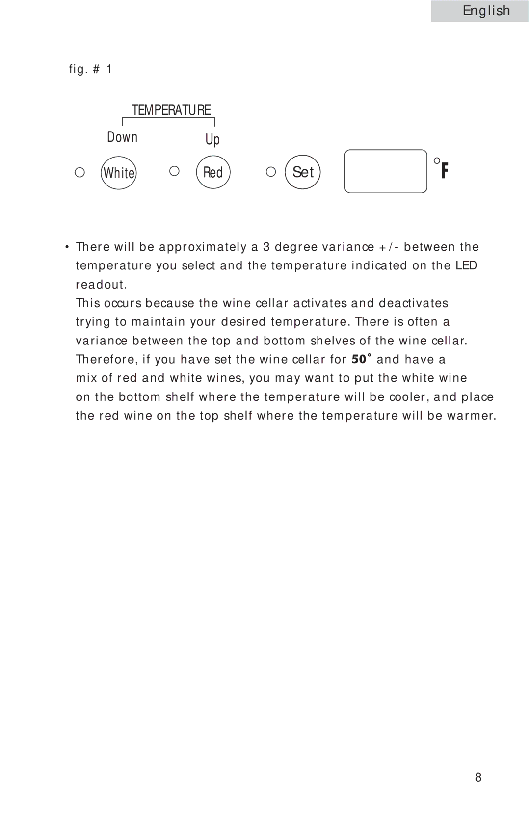 Haier HW42WF10NG, HW24WF10NG user manual Temperature 