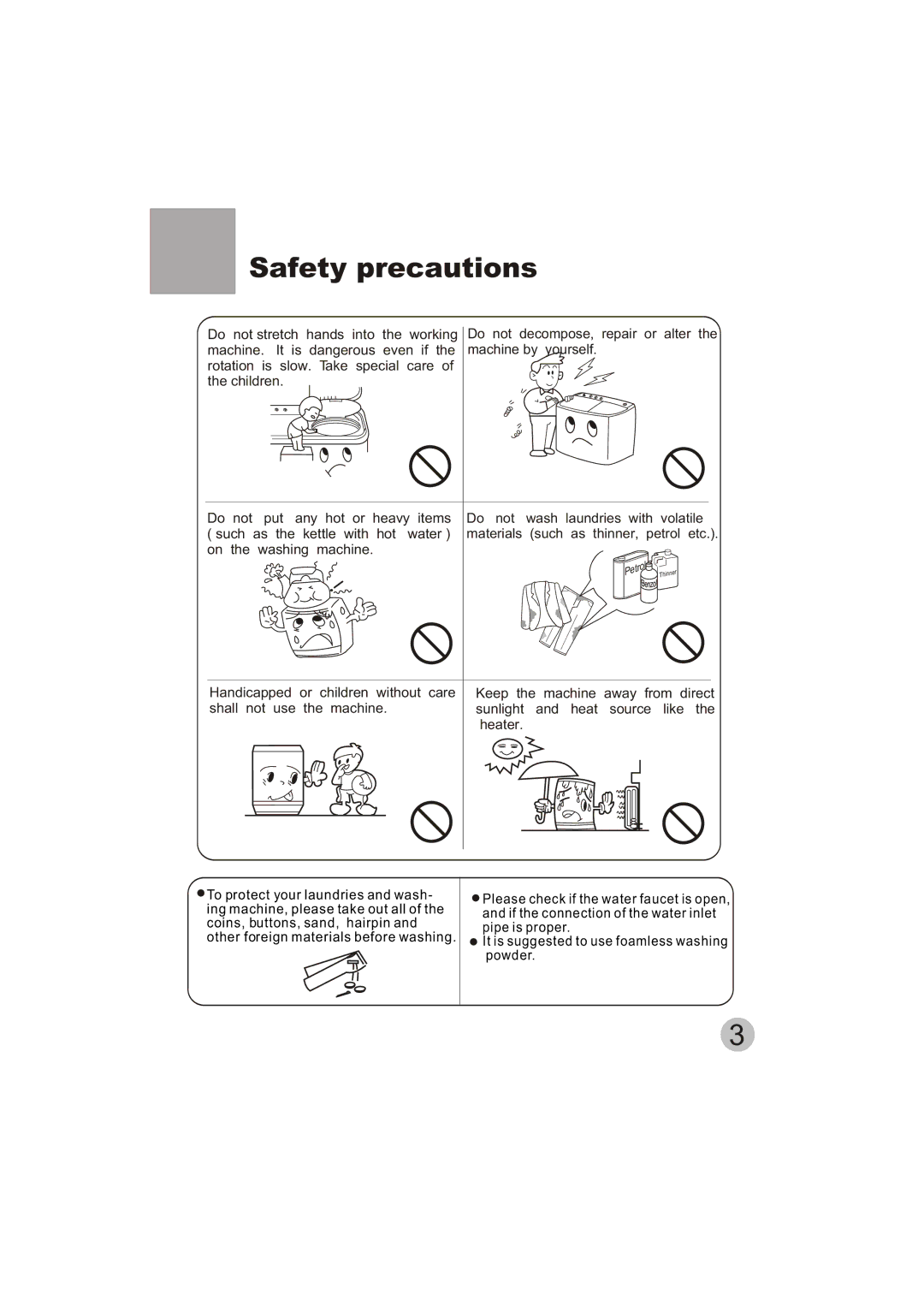 Haier HWM150-0523S user manual Petrol 