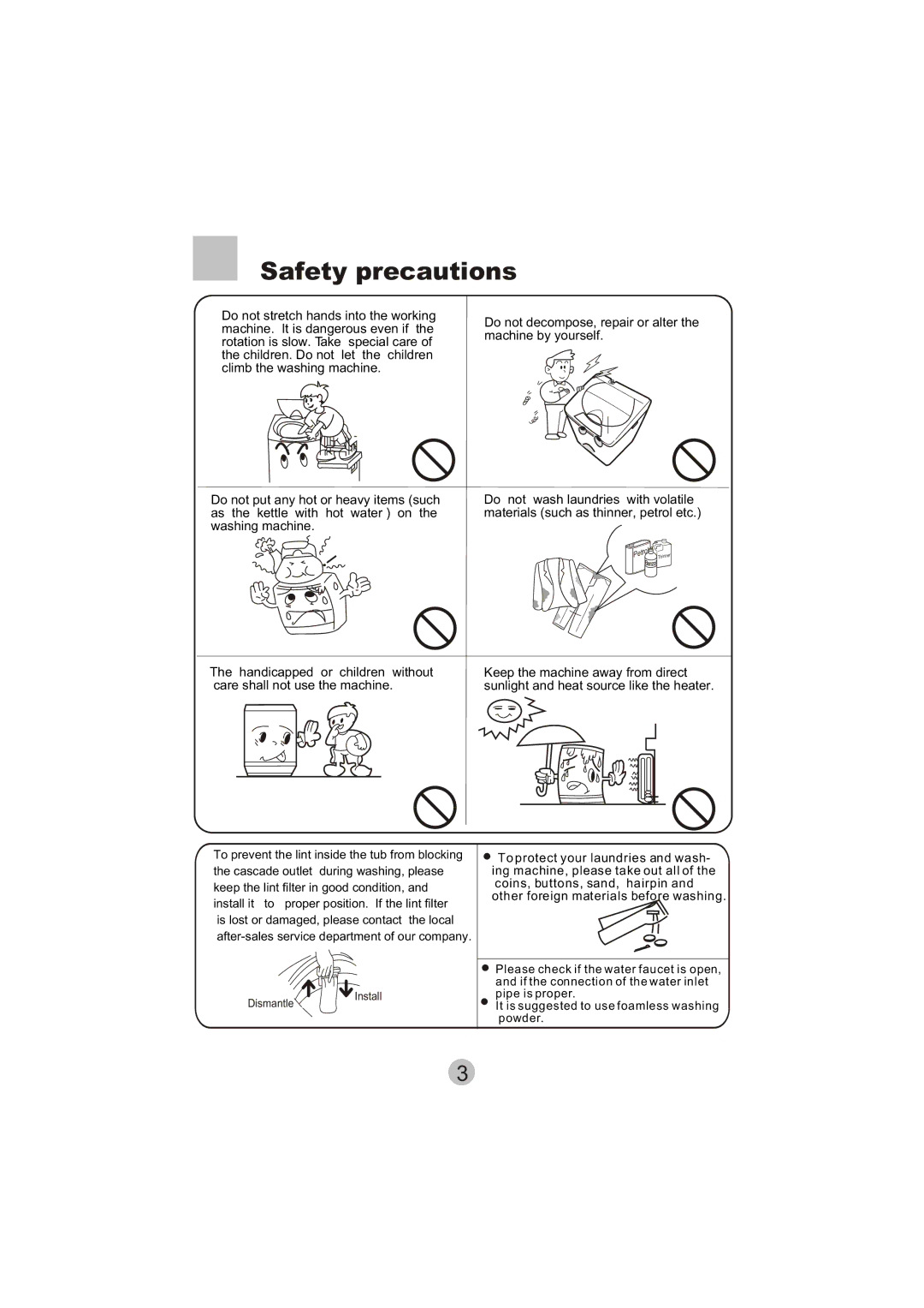 Haier HWM50-10B user manual Dismantle 