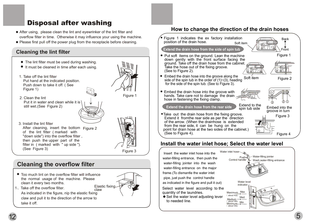 Haier HWM60-113S user manual Disposal after washing, Cleaning the lint filter 