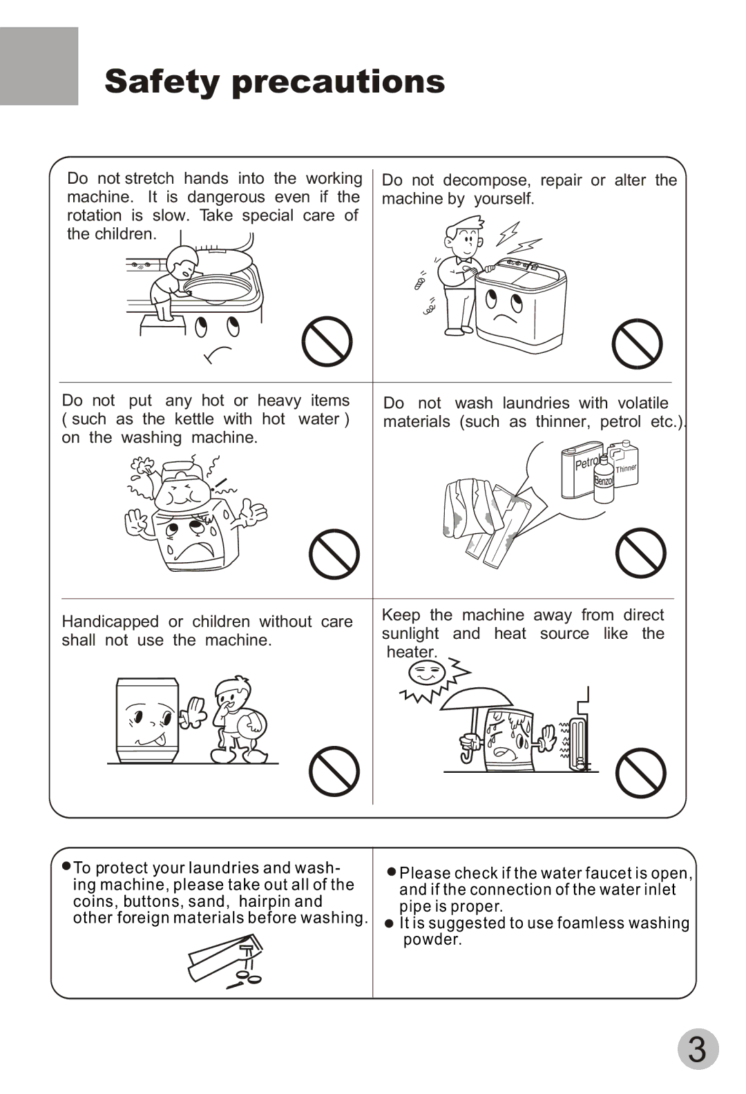 Haier HWM65-113S user manual Petrol 