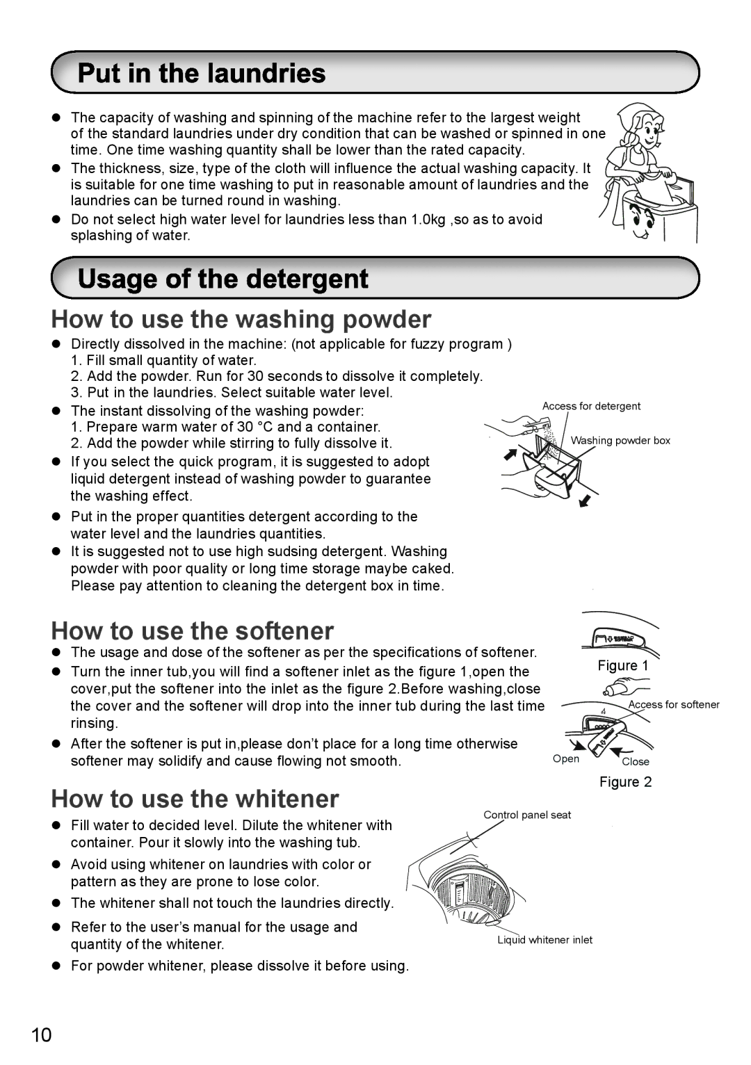 Haier HWM70-918NZP user manual How to use the washing powder 