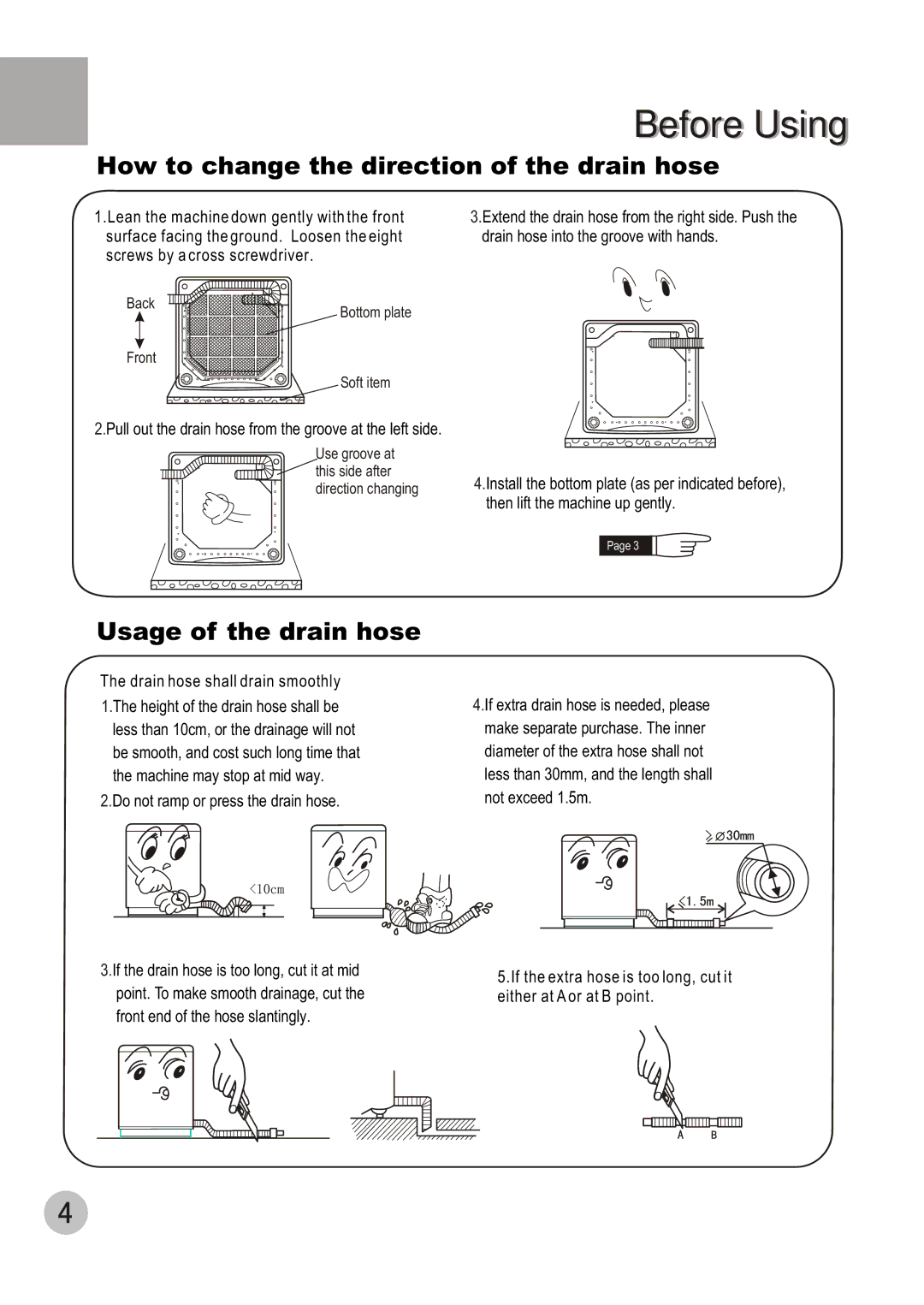 Haier HWM70-98 user manual Before Using 